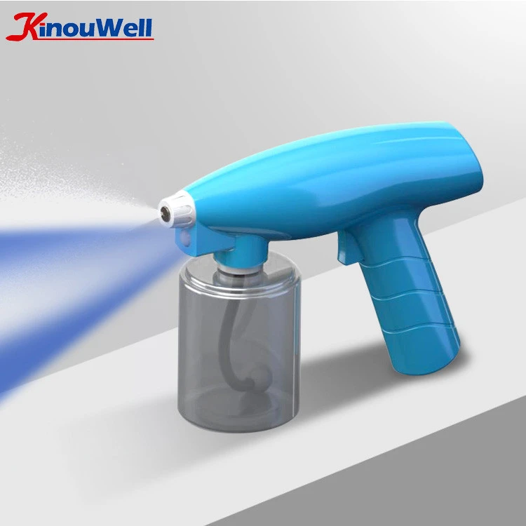 Rechargeable Codless Uv Blu Ray Anion Nano Steam Spray Mist Gun With Atomizing Disinfector