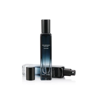 Rectangle Perfume bottle 15ml mini black empty cosmetic glass spray perfume bottle with sprayer