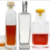 Rectangle shape 70cl 75cl 750ml 700 ml liquor bottle vodka rum gin whiskey tequila square glass bottle with cork