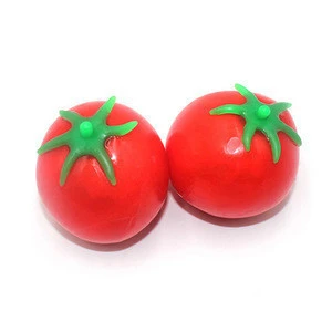 Red Fruit and Tomato Shape Stress Balls Sticky Tomato Flour vent ball toy can be customized logo and shape