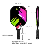 Red Green Glass Fiber PickleBalls Paddle PP Honeycomb Core High Quality Sports Fiberglass Pickleball Rackets
