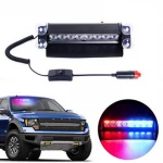 Red to Blue Car Police Strobe Flash Light 8 LED Lamp 8LED Dash Visor Strobe Flash Emergency Warning Light 12V