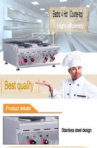 Restaurant Kitchen Equipment 4 burner Electric Hot Plate/Stainless Steel Commercial Electric Cooking Hot Plate