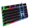 RGB Gaming Keyboard Backlit Combo,Rainbow BlueFinger USB Wired Backlit Keyboard,LED Mechanical Gaming Keyboard for  PC
