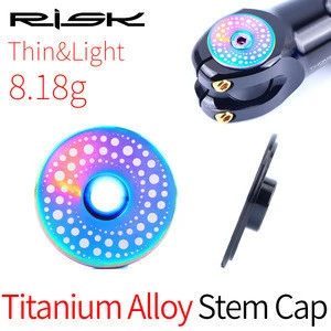 RISK Bicycle Stem Top Cover Headset Cover Titanium Alloy Bolt Road Mountain Bike 28.6mm 1 1/8&quot; Front Fork Head Tube Light Screw