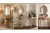 Import Rococo furniture design living room luxury golden wood console table and mirror set from China