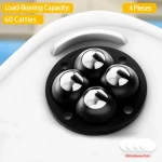 Roller casters Mini self-adhesive casters roller paste wheel trash can wheel universal wheel stainless steel rotation