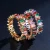 Import ROMANTIC New Fashion 18k Gold Plated Zirconia Diamond Gemstone Bling Cubic Finger Zirconia Ring from China