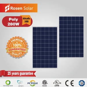 Rosen Grade a 5bb Polycrystalline 280W PV Solar Panel