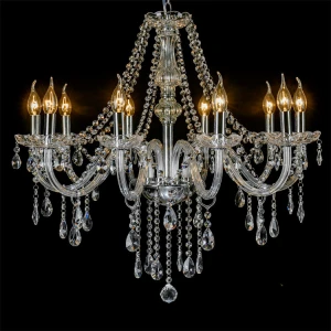 Round large gold k9 wedding chandeliers decorative pendant lights modern luxury crystal chandelier