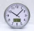Import round shape quartz analog wall clock with LCD screen from China