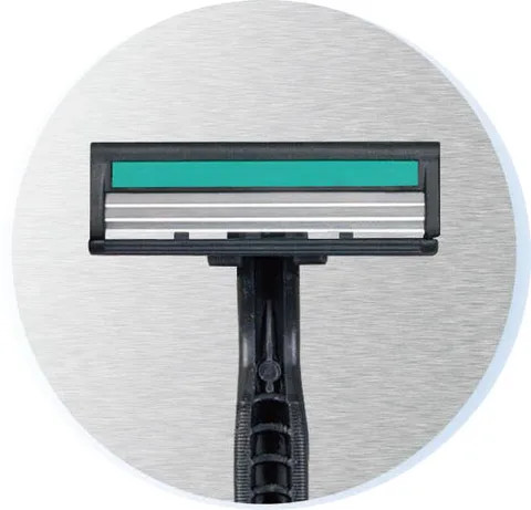 Buy Rubber Handle Fix Head Triple Stainless Steel Blade Disposable ...