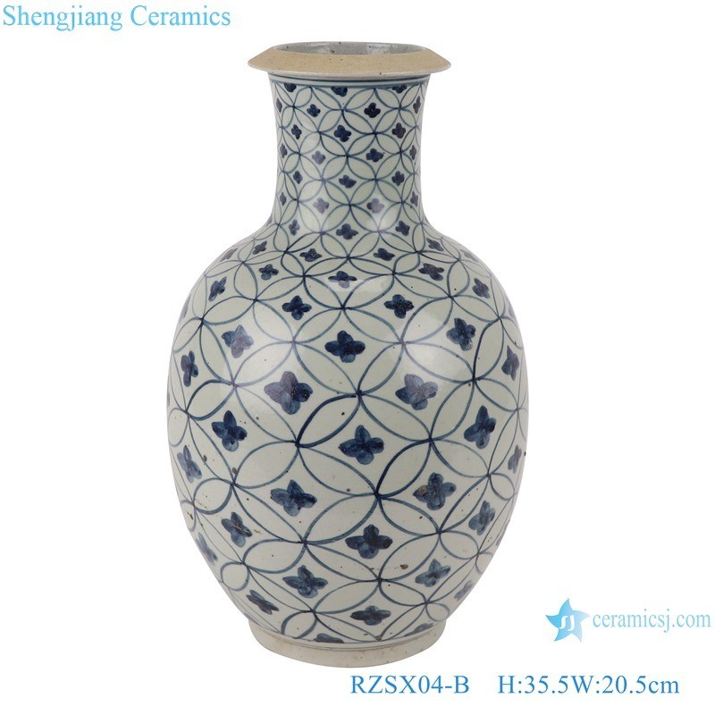 Rzsx04-a/B Jingdezhen Antique Copper Cash Pattern Ceramic Vase