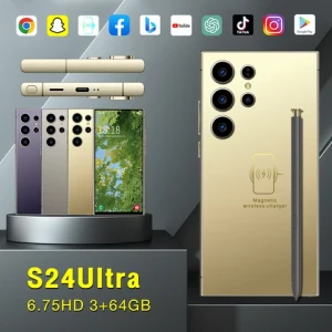 S24 Ultra 6.8" HD Display 64GB Smart Phone 3000Mah Android8.1 Celulares Dual Sim Face Unlocked 4G Mobile
