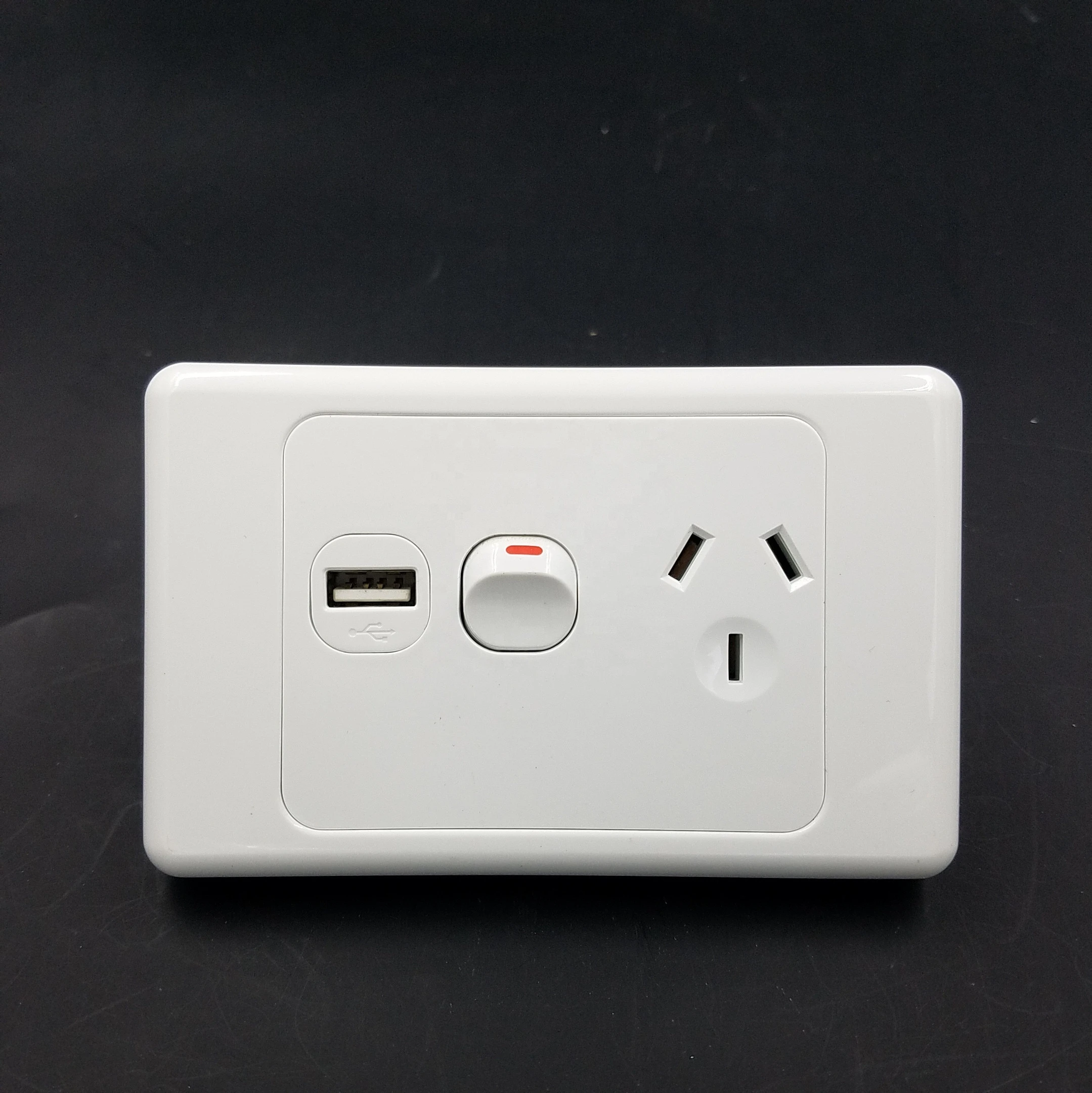 SAA approval australian standard double power points electrical wall switch with usb