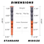 SAPLIZE CL03 Standard wholesale grip golf custom golf club grips orange