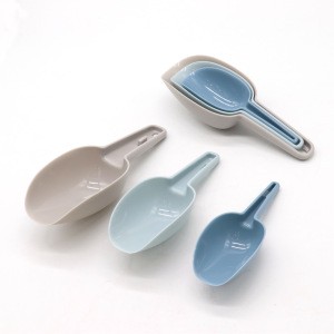 Scoop Set of 3, PP Scoops for Ice Cube/Candy/Flour/Sugar, Metal Utility Scoops for Weddings, Dessert Buffet, Canisters