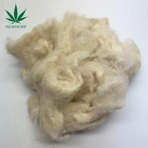 Semi-Bleached white 100%Hemp Fibre for Spinning Blending weaving Dyeing Strong Durable hemp fabric fiber
