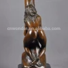 Sexy naked woman copper sculpture