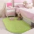 Import Shaggy mat Solid Color Ellipse Floor Carpet Long Hair Shaggy Soft Area Rug Bedroom Living Room from China