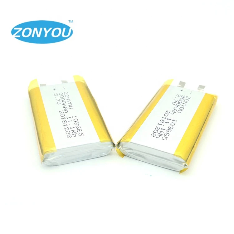 Shenzhen Factory Rechargeable 103665 3000mAh 3.7V  Lipo Battery for Digital Devices