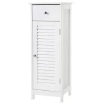 Single door floor standing bathroom space saver wooden bathroom storage cabinet