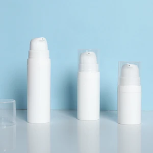 Skincare cosmetic cream plastic packaging pump airless bottle 5ml 10ml 15 ml pp vacuum bottle