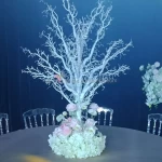 Small Led White Plastic Cherry Blossom Tree Centerpiece Artificial