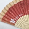 Small MOQ personalized paper folding fan bamboo craft with customized logo