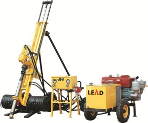 Small size hydraulic diesel portable dth mine drilling rig for sale HQJ100