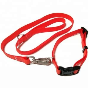 Soft TPU / PVC dog collar leash harness with premium zinc alloy swivel hooks