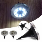 Solar Powered Ground Light 8 LED Outdoor Garden Landscape Pathway Solar Buried Floor Light Underground Lamps