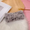 Solid color headband beauty face makeup bow small fresh hair ornaments