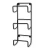 Import Solid Quality 3-Section 16 Inch Wall Mountable Black Bathroom Storage Organizer Wrought Iron Metal Towel Rack from China