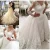 Import Sparkly Deep V Neck Long Sleeve  Trumpet White Pakistani  Wedding Dresses with Detachable Train from China