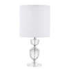 Special design cutting glass base fabric shade table lamp office LED desk light fixture for living room sofa corner
