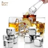 SS304 Cubes Reusable Set Gift Whiskey Stones Dice Molds Stainless Steel Ice Cube