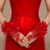 ST-0016 Hot sale high quality cheap lace dress with sexy glove dress women wedding