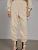 Import ST0164 Summer New Arrivals Ribbed O Neck Shoulder Pads Shirt Plain Cargo Pants 2 Piece Set Women from China