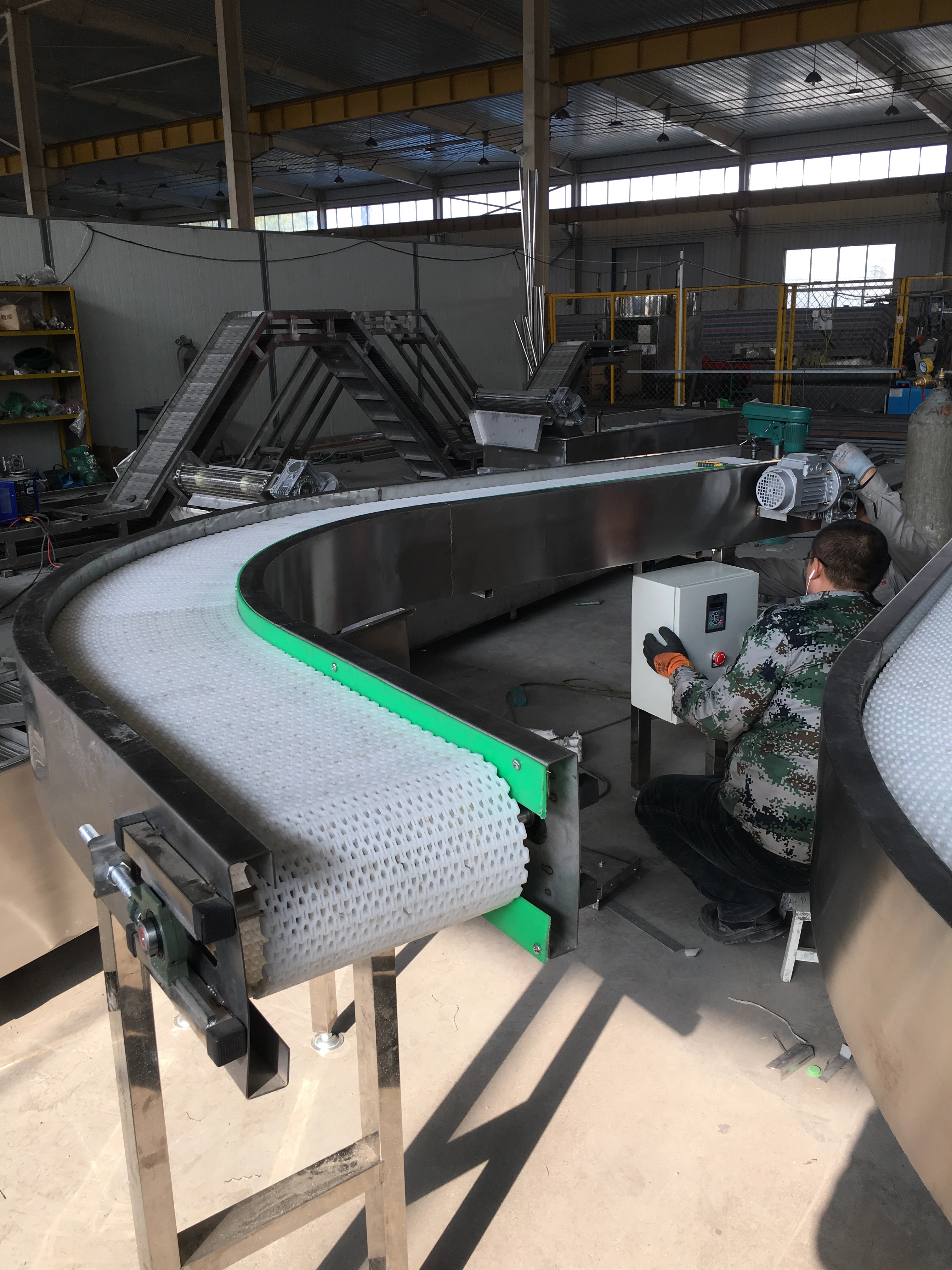 Stainless pvc conveyor belt for meat