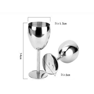 Stainless steel 180ml goblet wine cup