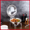 Stainless Steel Alcohol Heating Stove Food Warmer Round Chafing Dishes Food Warmer