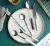Import Stainless Steel Cutlery Sets With Porcelain Handle Mirror Polished Flatware Sets Spoon Fork Knife from China