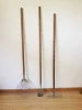 Stainless Steel Garden Cultivator Tools with Long Wood Handle