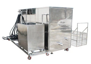 Stainless steel large industrial ultrasonic tank for marine parts and boat propellers