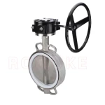Stainless steel wafer type worm gear butterfly valve