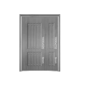 steel metal Fire resistance veneer cabinet skin gate front door design
