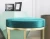 Import Stool Velvet Upholstered  ottoman with Gold Metal Base Footstool Ottoman with Metal Leg at Factory Price from China