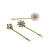 Import Summer Newest Designs Gold Plated Epoxy Resin Clear Flower Rhinestone Chic Hairpins from China