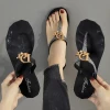 Summer Women Fashion Shoes Bling Slides Rhinestone flip flops Sandals Slippers